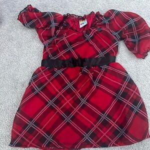 Girls 4T Red Plaid Dress/Long-Shirt